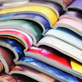 stack of magazines - information